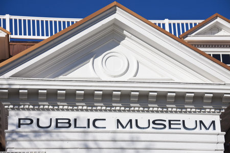 Public Museum in downtown of Antigo, Wisconsin.のeditorial素材