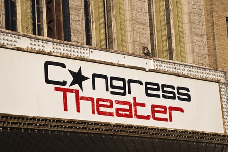 Congress Theater is located at 2135 N. Milwaukee Ave in Chicago. Built in 1926, has capacity of 4500 people. Seen late afternoon. Chicago, Illinois, USA September 17, 2011のeditorial素材
