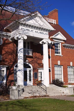 Public Museum in downtown of Antigo, Wisconsin.のeditorial素材