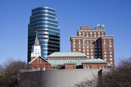 Knoxville - morning in the downtown of the cityの写真素材