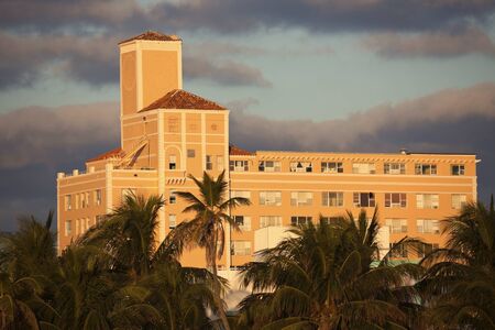 Colorful art deco architecture of Miami Beachのeditorial素材