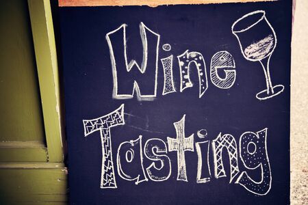 Wine tasting signの写真素材