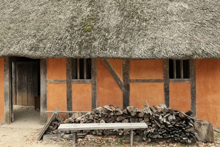 Jamestown - historic house. First English settlement in the Americas.のeditorial素材