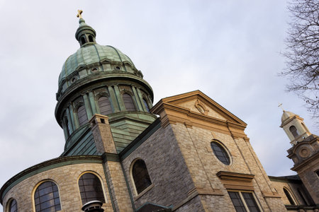 Church in the center of Harrisburg, Pennsylvaniaの写真素材