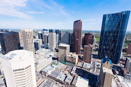 Modern downtown of Calgary. Calgary, Alberta, Canadaの写真素材
