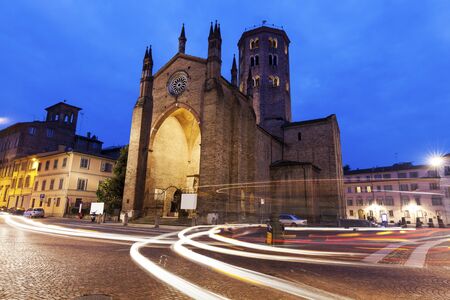 Basilica di Sant'Antonino in Piacenza. Piacenza, Emilia-Romagna, Italyの写真素材