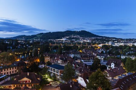 Architecture of Bern at night. Bern, Bern-Mittelland, Switzerland.の写真素材