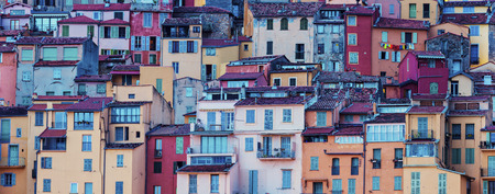 Architecture of Menton. Menton, Provence-Alpes-Cote d'Azur, Franceの写真素材