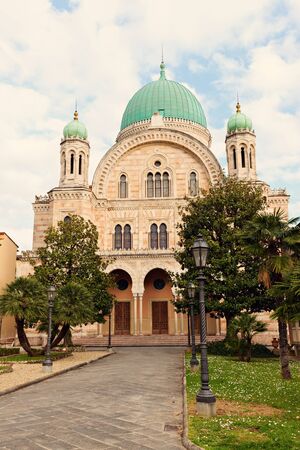 Great Synagogue of Florence. Florence, Tuscany, Italyの写真素材