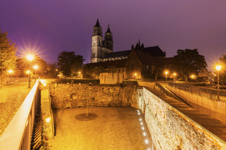 Magdeburg Cathedral. Magdeburg, Lower Saxony, Germany.の写真素材