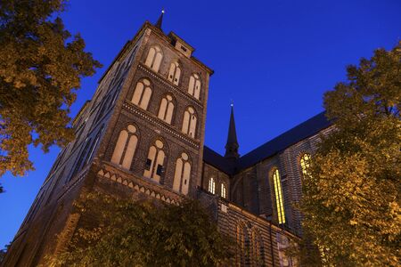 St. Mary's Church in Rostock. Rostock, Mecklenburg-Vorpommern, Germany.の写真素材