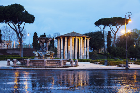 Bocca della Verita Fountain. Rome, Lazio, Italy.の写真素材