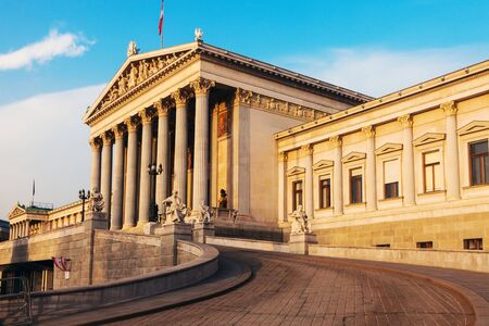 Parliament of Austria in Vienna. Vienna, Austria.のeditorial素材