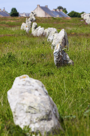 Carnac stones. Carnac, Brittany, Franceの写真素材