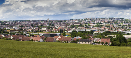 Panorama of Auxerre. Auxerre, Burgundy, Franceの写真素材