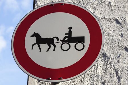 No carriages in the old town of Rothenburg. Rothenburg, Bavaria, Germanyの写真素材
