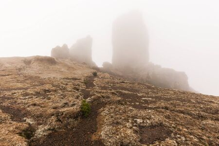Trail to Roque Nublo. Gran Canaria, Canary Islands, Spainの写真素材