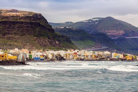 San Felipe panorama. Gran Canaria, Canary Islands, Spain.の写真素材