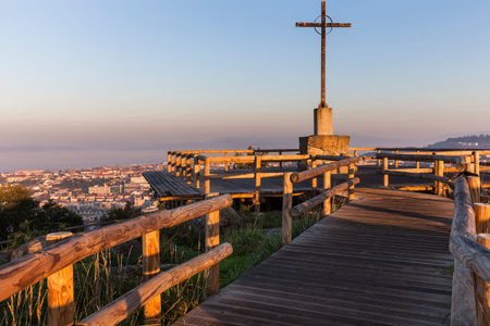 Panorama of Braga at sunrise. Braga, Norte Region, Portugal.の写真素材