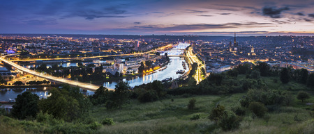 Panorama of Rouen at sunset. Rouen, Normandy, France.の写真素材