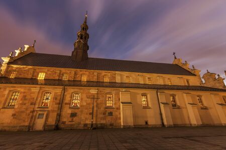 Kielce Cathedral at sunset. Kielce, Holy Cross Province, Poland.の写真素材