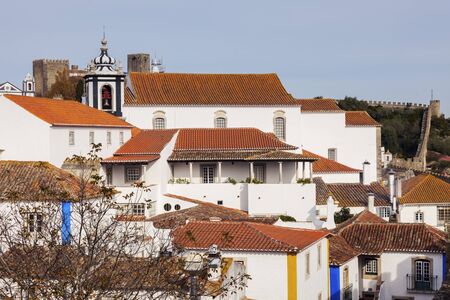 Old Town in Obidos, Portugal. Obidos, Centre, Portugal.の写真素材