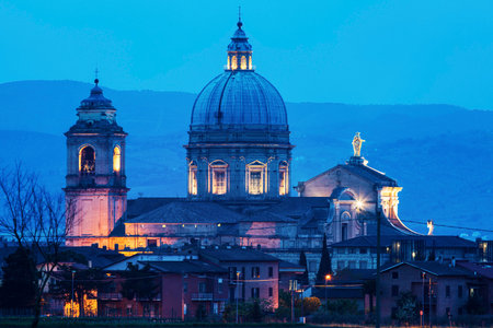 Basilica of Saint Mary of the Angels in Assisi. Assisi, Umbria, Italy.