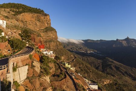Gran Canaria panorama seen from Artenara. Artenara, Gran Canaria, Canary Islands, Spain.の写真素材
