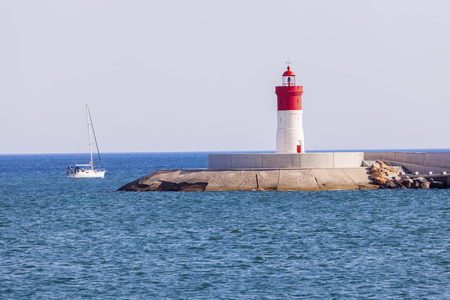 Lighthouse in Cartagena. Cartagena, Murcia, Spain.の写真素材