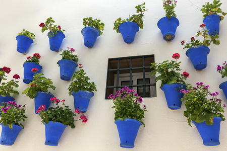 Colorful streets of Cordoba. Cordoba, Andalusia, Spain.の写真素材