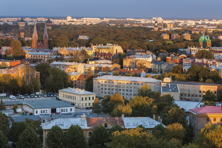 Panorama of Riga. Riga, Latviaの写真素材