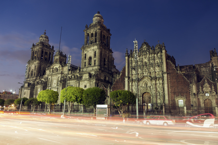Metropolitan Cathedral in Mexico City. Mexico City, Mexico.の写真素材