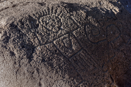 Petroglyphs on Ometepe Island. Managua, Nicaragua.の写真素材