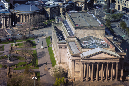 Aerial view of Liverpool. Liverpool, North West England, UK.の写真素材