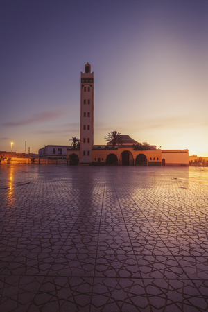 Eddarham Mosque in  Dakhla. Dakhla, Western Sahara, Morocco.の写真素材