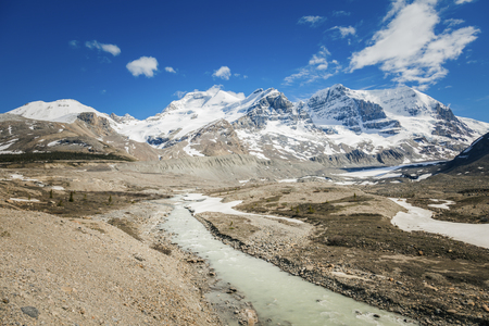 Mount Athabasca in Canadian Rockies. Alberta, Canada.の写真素材