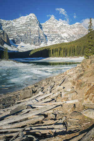 Moraine Lake in Banff National Park. Alberta, Canada.の写真素材