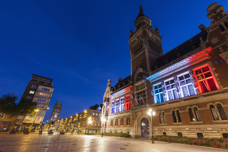 Dunkirk City Hall. Dunkirk, Hauts-de-France, France.の写真素材