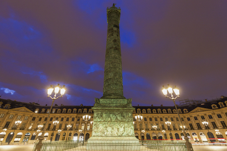 Vendome Column in Paris. Paris, Ile-de-France, France.の写真素材
