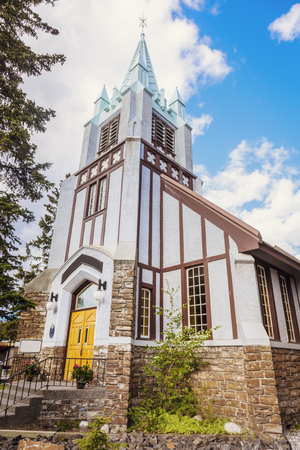 St Paul Presbyterian Church in Banff. Banff, Canada.の写真素材