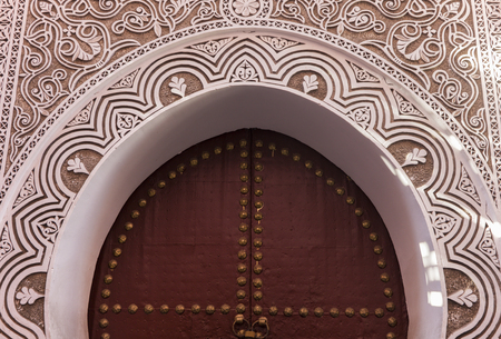 Door in old town of Marrakesh. Marrakesh, Marrakesh-Safi, Morocco.の写真素材