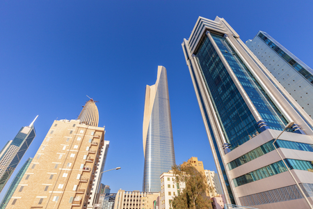 Modern architecture of Kuwait City. Kuwait City, Kuwait.の写真素材