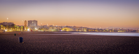 Beach in Agadir - panoramic view. Agadir, Souss-Massa, Morocco.の写真素材