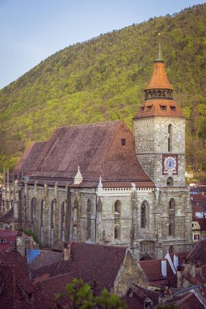 Black Church in Brasov. Brasov, Brasov County, Romania.の写真素材
