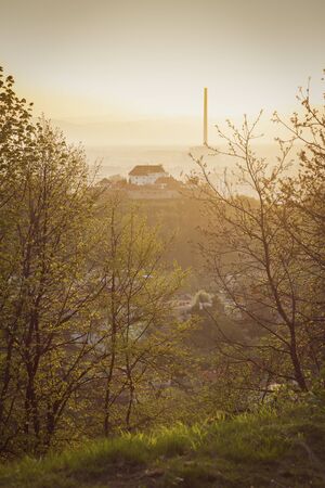 Brasov at sunrise. Brasov, Brasov County, Romania.の写真素材