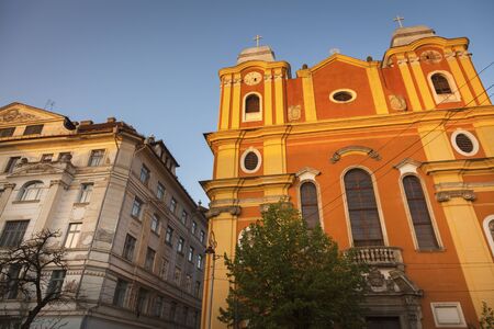 Holy Trinity Church in Cluj-Napoca. Cluj-Napoca, Cluj County, Romania.の写真素材