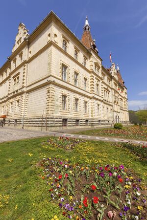 Sighisoara City Hall. Sighisoara, Mures County, Romania.の写真素材