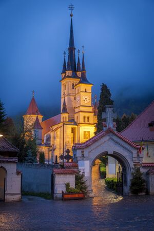 St. Nicholas Church in Brasov. Brasov, Brasov County, Romania.の写真素材