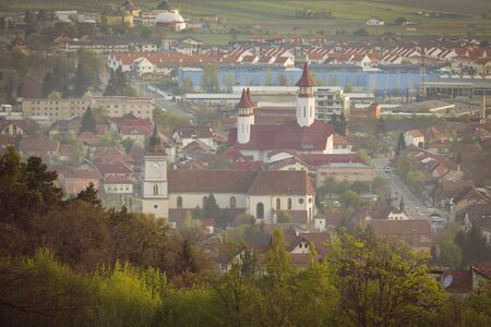 Churches in Brasov. Brasov, Brasov County, Romania.の写真素材