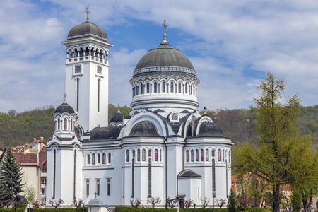 Holy Trinity Church in Sighisoara. Sighisoara, Mures County, Romania.の写真素材